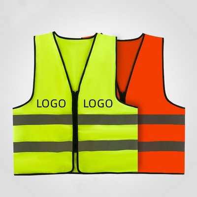 Reflective Safety Vest with Zipper