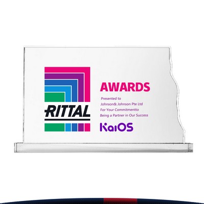 Gleff North Dakota Crystal Award - SMALL